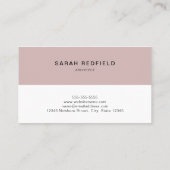 Minimalistische Geschäfts-Karte No.1 Visitenkarte (Rückseite)