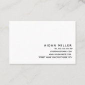 Minimalistische Geschäfts-Karte Visitenkarte (Rückseite)