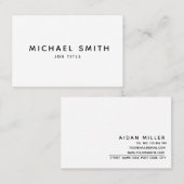 Minimalistische Geschäfts-Karte Visitenkarte (Vorne/Hinten)