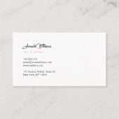 Minimalistische Geschäfts-Karten Visitenkarte (Rückseite)