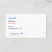 Minimalistische Geschäfts-Karten Visitenkarte (Rückseite)