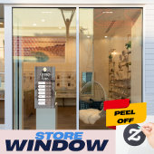 Minimalistische Geschäftsöffnungszeiten Wall-Decal Fensteraufkleber