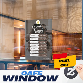 Minimalistische Geschäftsöffnungszeiten Wall-Decal Fensteraufkleber