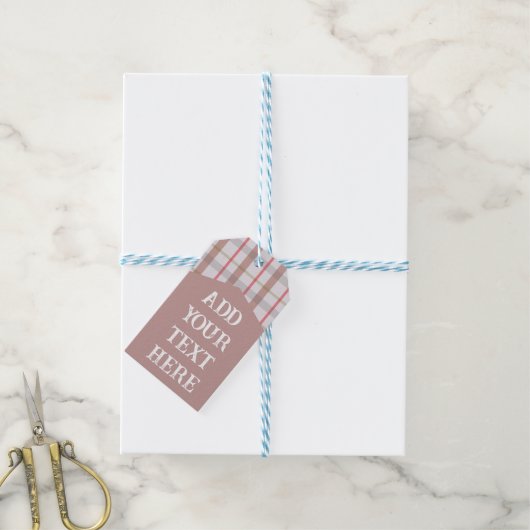 Minimalistische Geschenkanhänger mit individuellem (Mit Garn)