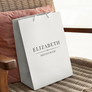 Minimalistische Geschenke von White Bridesmaid Ele Mittlere Geschenktüte