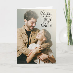 Minimalistische Geschenke zum Geburtstag für Onkel Karte