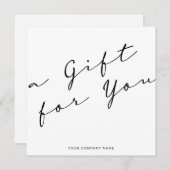 Minimalistische Geschenkgutschein-Visitenkarte (Vorne/Hinten)