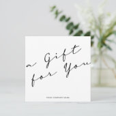 Minimalistische Geschenkgutschein-Visitenkarte (Stehend Vorderseite)