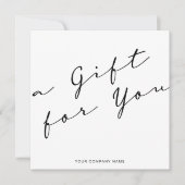 Minimalistische Geschenkgutschein-Visitenkarte (Vorderseite)