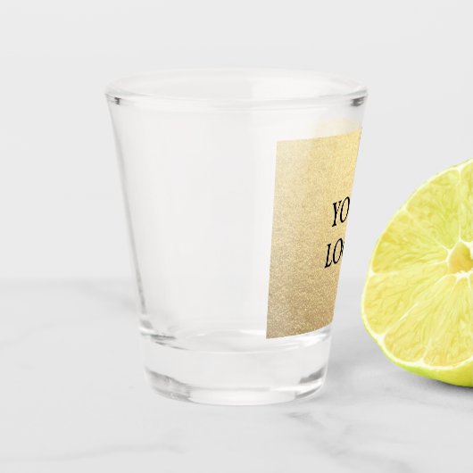 Minimalistische Geschenkidee für kundenspezifische Schnapsglas (Links)