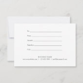 Minimalistische Geschenkkarte (Rückseite)