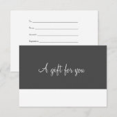 Minimalistische Geschenkkarte (Vorne/Hinten)