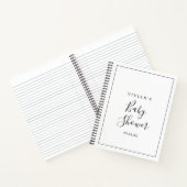 Minimalistische Geschenkliste für Babyduschen Notizblock (Innenseite)