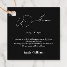 Minimalistische Geschenkmarken für Hochzeiten Schw