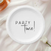 Minimalistische Geschlechtsneutrale Party-Zeit Pappteller