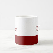 Minimalistische gesegnete Burgunder Schrift Kunst Kaffeetasse (Mittel)