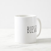 Minimalistische gesegnete Kaffeetasse (VorderseiteRechts)