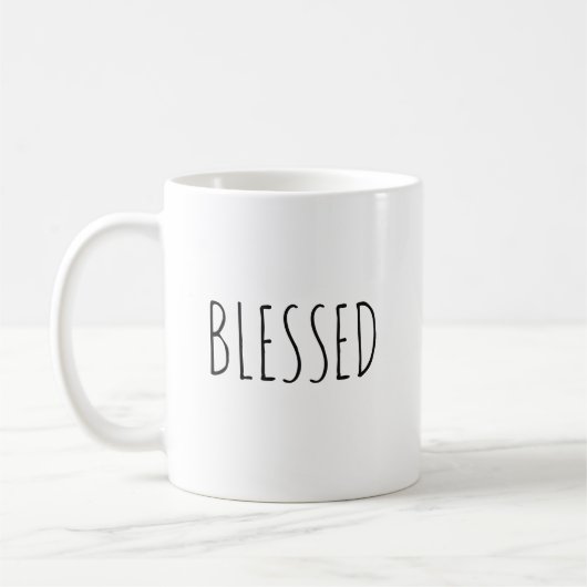 Minimalistische gesegnete Kaffeetasse (Links)