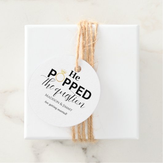 Minimalistische Gesprächspartei stellte die Frage Geschenkanhänger (Beispiel)