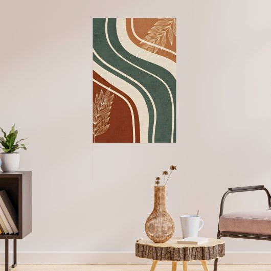 Minimalistische Gestaltung natürlicher Formulare Poster (Wohnzimmer 3)