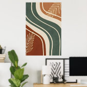 Minimalistische Gestaltung natürlicher Formulare Poster (Heimbüro)