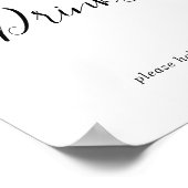 Minimalistische Getränke Unterschrift Poster (Ecke)