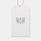 Minimalistische gezeichnete Hochzeitstags Geschenkanhänger (Rückseite)
