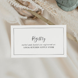 Minimalistische Gift-Registrierung Begleitkarte