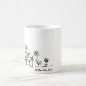 Minimalistische Giraffe Blume Kunst Zeichnend Kaffeetasse (Mittel)