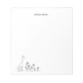 Minimalistische Giraffe Blume Kunst Zeichnend Notizblock (Vorderseite)