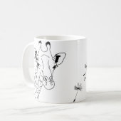 Minimalistische Giraffe Kaffeetasse (Vorderseite Links)