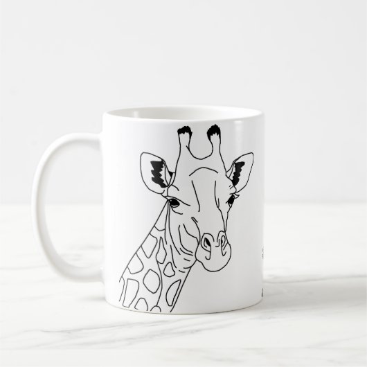 Minimalistische Giraffe Kaffeetasse (Links)