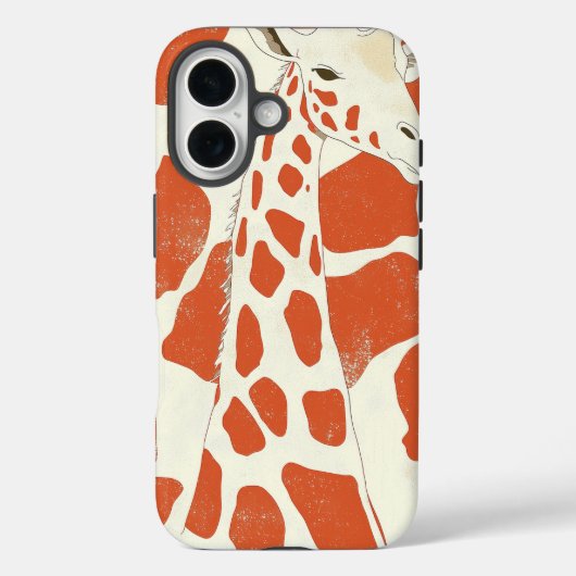 Minimalistische Giraffe Print Phone Case (Rückseite)