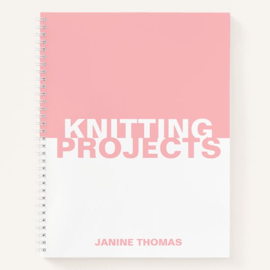 Minimalistische Girl Pink-Farbknetprojekte Notizblock (Vorderseite)