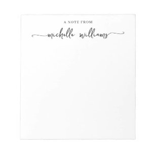 Minimalistische Girly Calligraphy Script-Note Notizblock