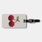 Minimalistische Girly Crochet Red Cherry Sommer fr Gepäckanhänger (Vorderseite horizontal)