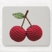 Minimalistische Girly Crochet Red Cherry Sommer fr Mousepad (Vorne)