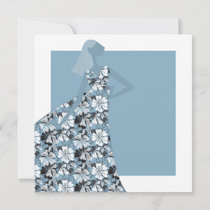 Minimalistische Glamour-Modeillustrationskarte Einladung
