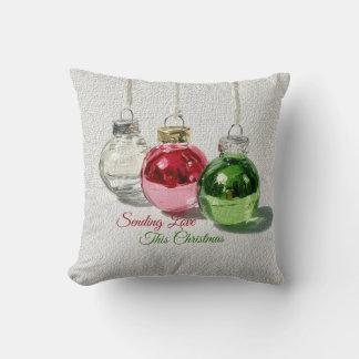 Minimalistische Glas-Weihnachtsdekorationen Kissen