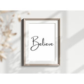 Minimalistische "Glauben" Inspirationstypografie Poster