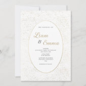 Minimalistische Glitzer Konfetti Hochzeit Einladung (Vorderseite)