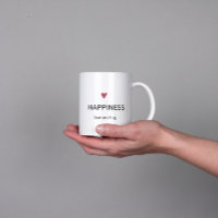 Minimalistische Glück-Tasse
