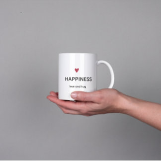 Minimalistische Glück-Tasse Kaffeetasse