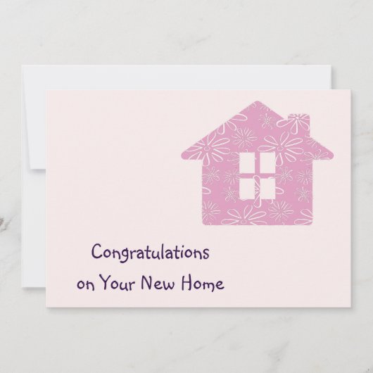 Minimalistische Glückwunsch auf Ihrer neuen Zuhaus Einladung (Vorderseite)