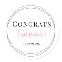 Minimalistische Glückwunsch Grad Klasse 2024 Absch