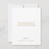 Minimalistische Gold 3 FotoCollage Dankeschön Kart Dankeskarte (Rückseite)