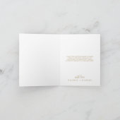 Minimalistische Gold 3 FotoCollage Dankeschön Kart Dankeskarte (Innenseite)