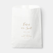 Minimalistische Gold Baby Dusche Babys sind süß Geschenktütchen (Vorderseite)