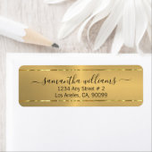 Minimalistische Gold Black Typografy Referrkarte (Insitu)