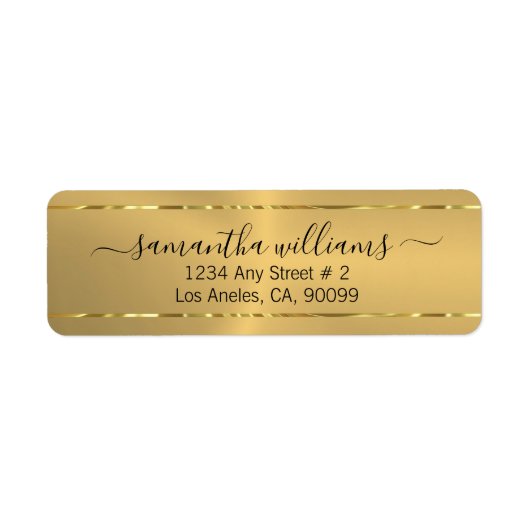 Minimalistische Gold Black Typografy Referrkarte (Vorne)